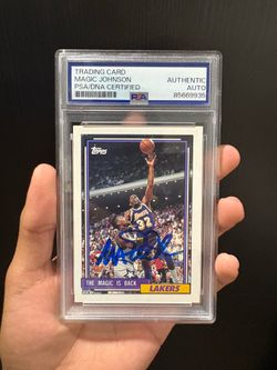 1992 Topps Magic Johnson #54 The Magic Is Back PSA/DNA Certified Authentic Auto