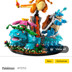 Lego Pokémon Venusaur, Charizard and Blastoise