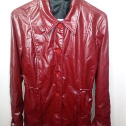 Xhilaration red faux leather jacket