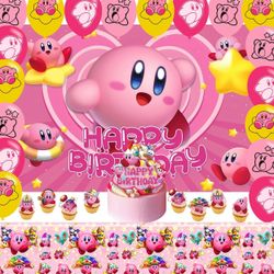 Kirby Star Birthday Party Decoration Supplies. 