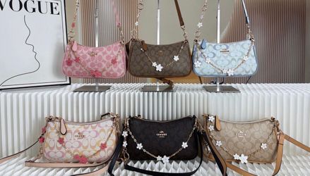 Coach shoulder bag with bag chain charm
