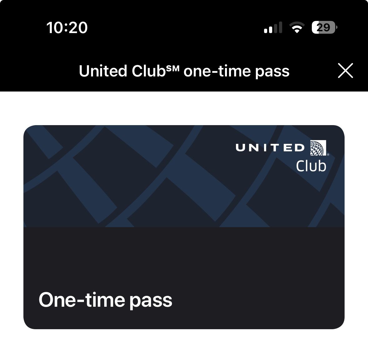United Airlines Club Pass Lounge