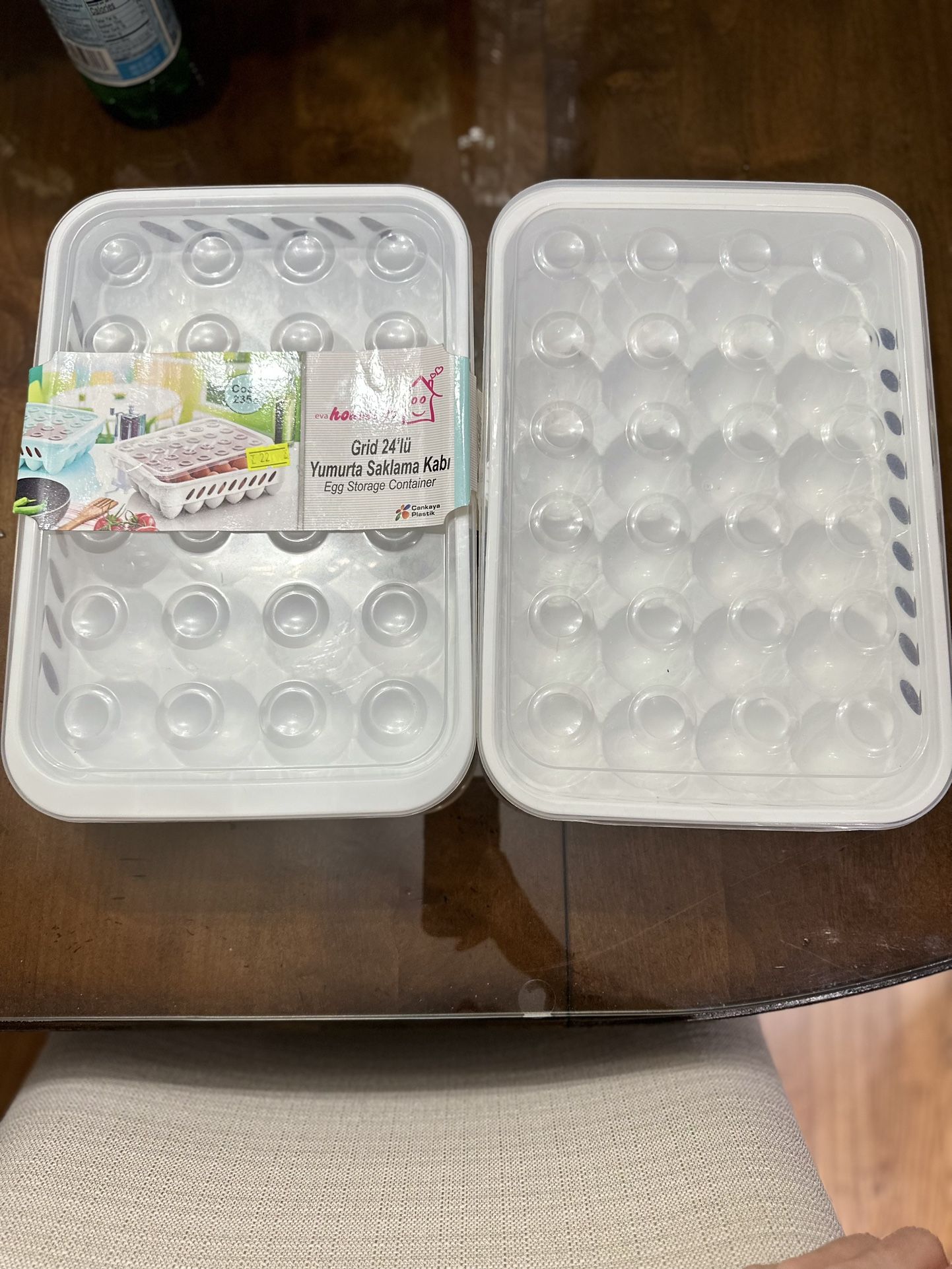 Egg Holder Container 2 PCs - 24 Eggs Fit Each Box