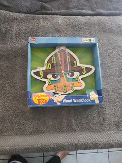 Phineas And Ferb Wood Wall Clock