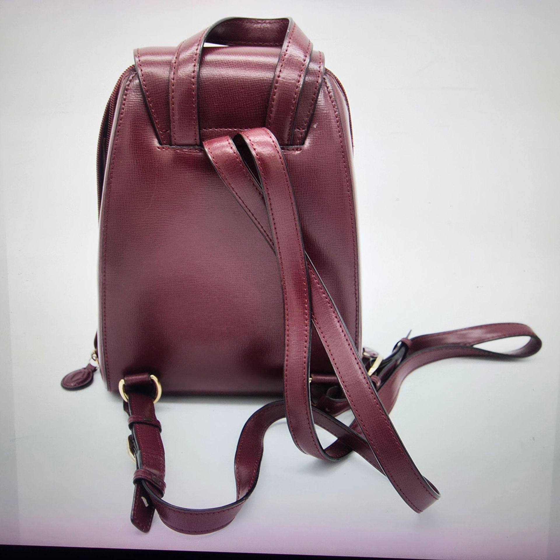 Cartier vintage leather backpack.