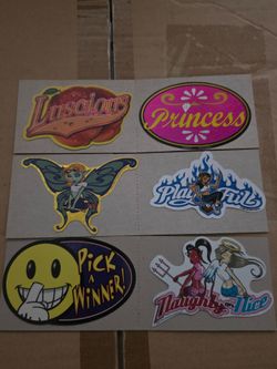 Y2k Set of 6 Novelty Stickers