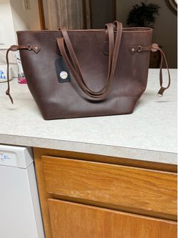 Unique Leather Shoulder Tote