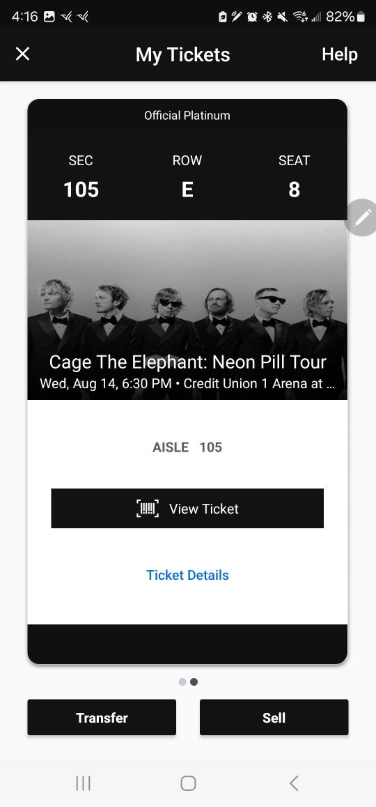 Cage the Elephant Tickets - 2 Tickets Available