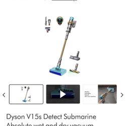 Dyson Vacuum V15S Submarine Absolute 
