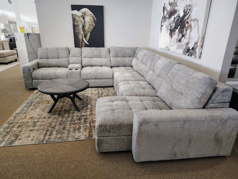 Modular Sleeper Sectional w/Power Reclining Chaises