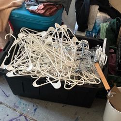 20 For $10 - White Plastic Hangers 
