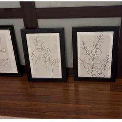 Set of 3 Black Frames ($10 each )