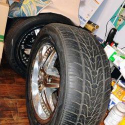 Four 20" Tires And Wheels 