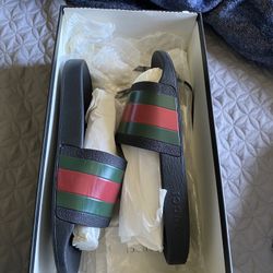 Gucci Slides Mens Us/10- 43 Authentic 