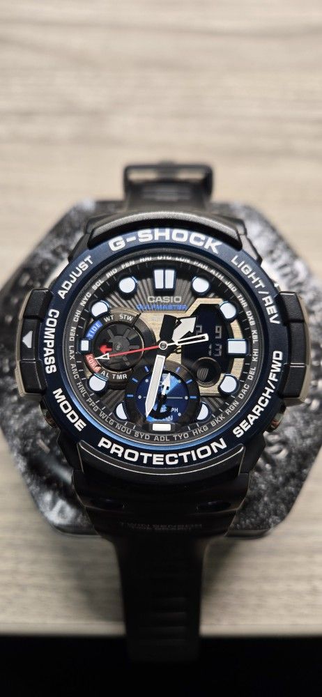 Casio G-Shock Gulfmaster GN-1000B-1B (Black/Blue) – Twin Sensor – Tide/Compass – Excellent Condition