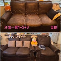 Leather Sofa Set 