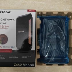 NETGEAR Nighthawk Multi-Gig Cable Modem CM1100 - Compatible with All Cable Providers Incl. Xfinity, Spectrum, Cox