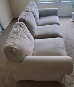 Sofa IKEA Ektorp 3-Seater Model with Washable Beige Cover.