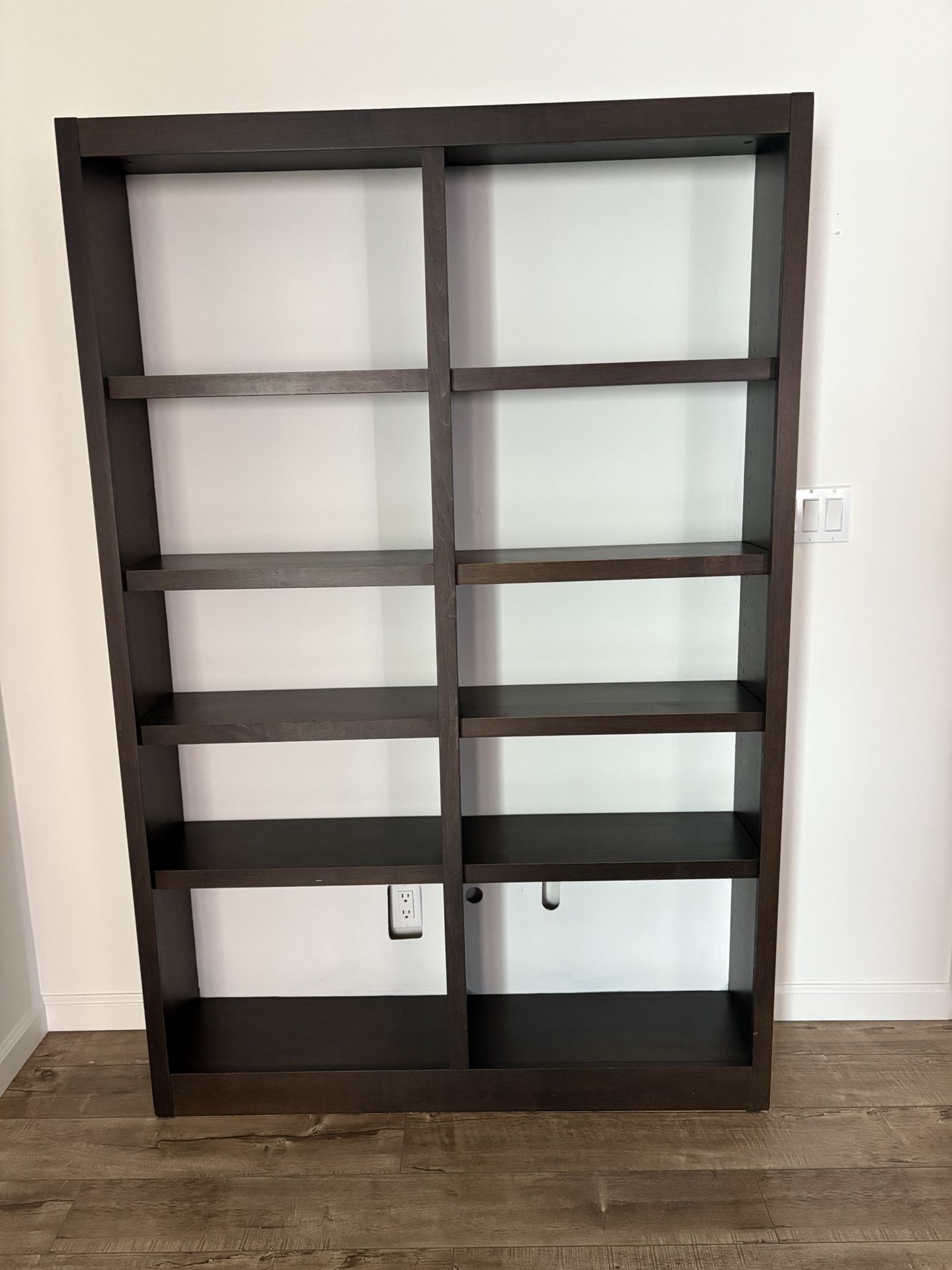 Sturdy Brown Wooden Bookcase