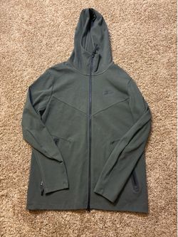 Nike Tech Fleece Full Zip Hoodie Mens Size Medium Olive Green