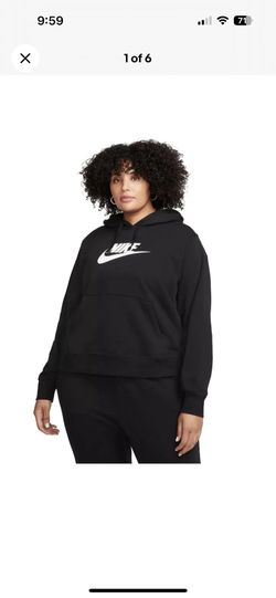 Nike Sportswear Club Fleece Women's Pullover Hoodie, Black, 3X