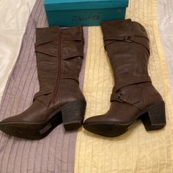 Genuine Leather Brown Size 8 