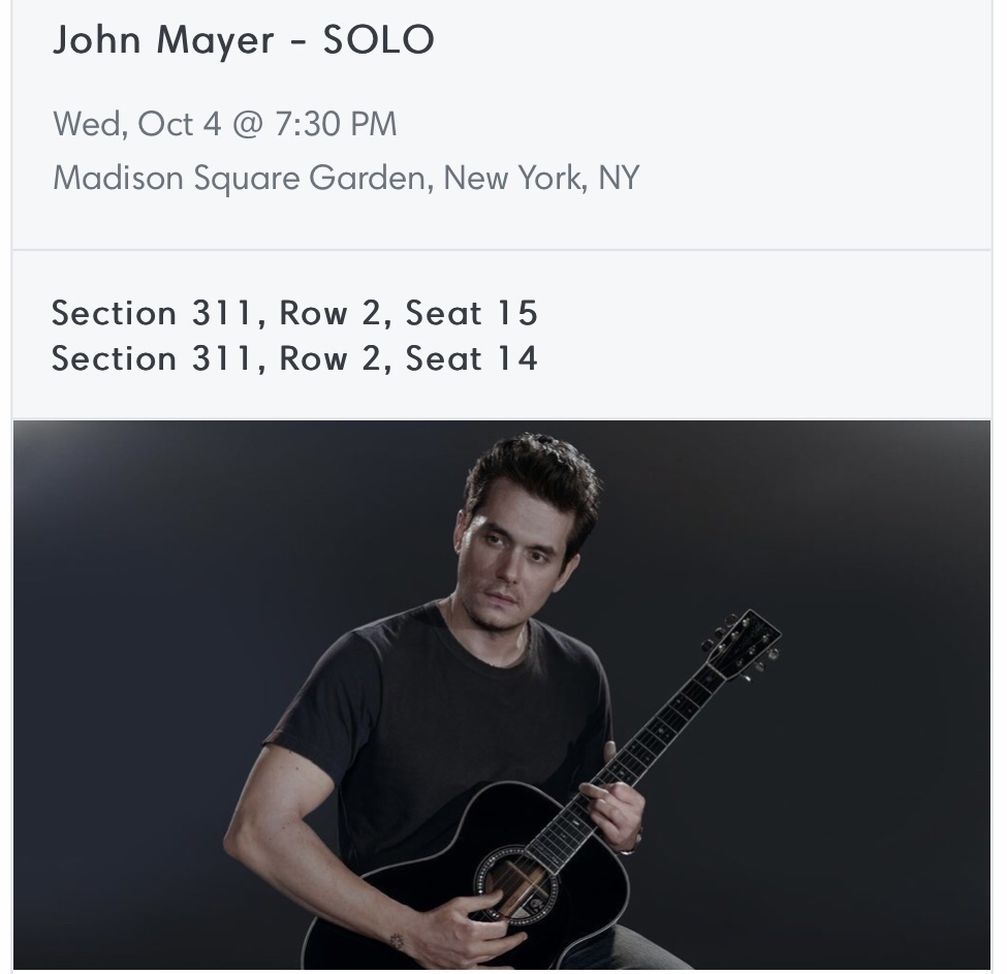 John Mayer at MSG