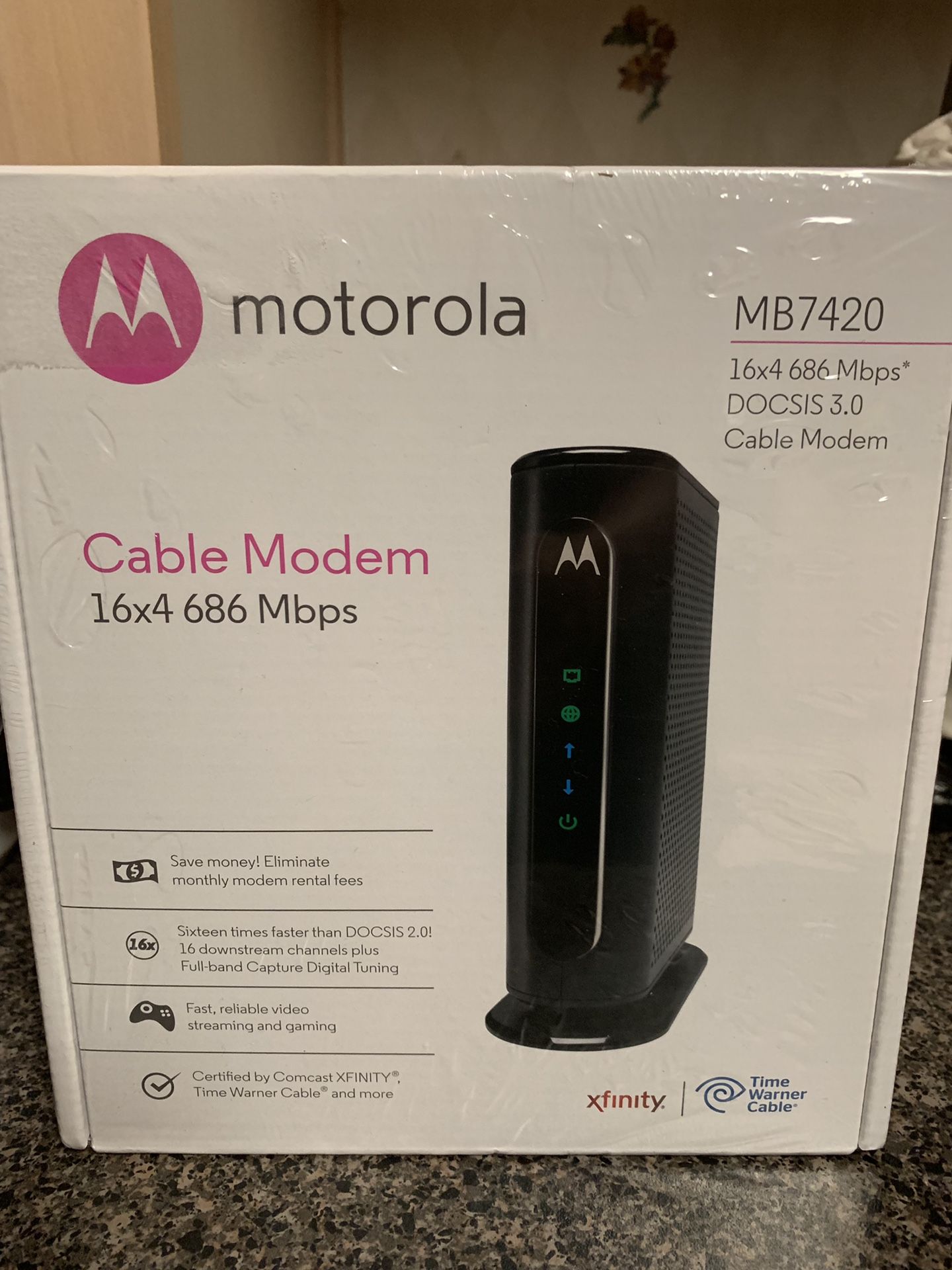 Motorola,MB7420-10,Cable Modem 16x4 686mbps DOCSIS 3.0 for Sale in ...