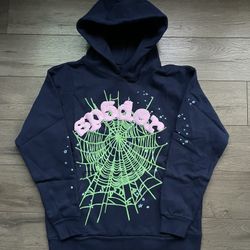 Brand new Spider Worldwide OG Web 'Navy’ Hoodie