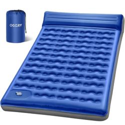 OGERY Ultralight Double Sleeping Pad – Extra Thick 6” Camping Air Mattress (Blue)
