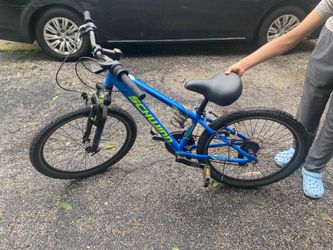 Blue Schwinn boys bike