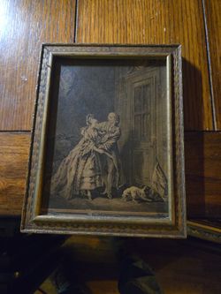 Old Picture With Mirror On The Back