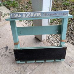 Wine Glass And Bottle Rack With Chalkboard Front