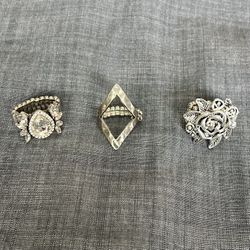 Stretchy Lot Of 3 Rings 