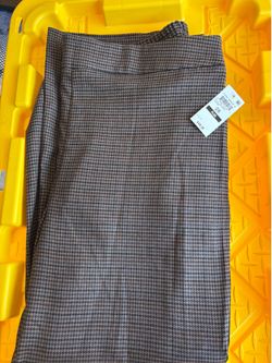 Bar III Plus Size 2X Houndstooth Pull-On Pants NWT