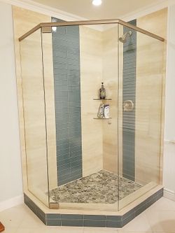 Shower door enclosure.