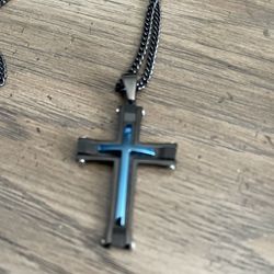 Men's Stacked Cross Pendant Necklace