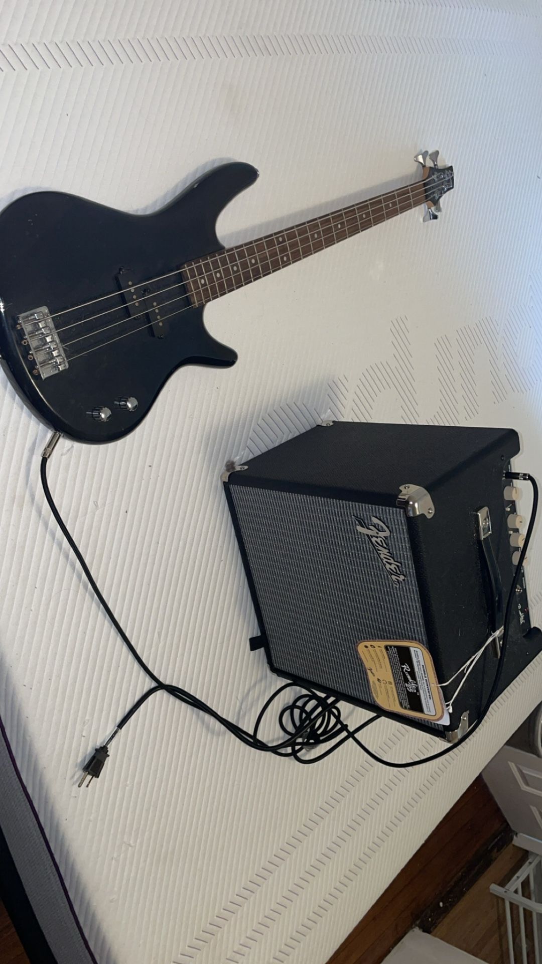 Ibanez GIO Bass with Fender Bass Amp