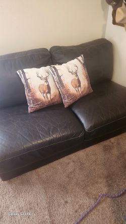 Real leather loveseat