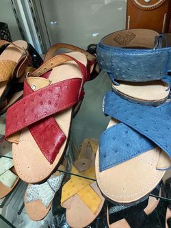 Huaraches de piel exotica original