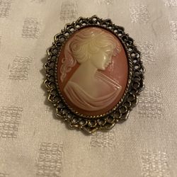 Victorian Lady Cameo Brooch/Necklace Pendant