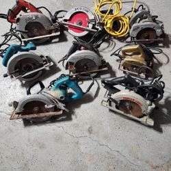 Lot of corded circular saws (see description for models)
