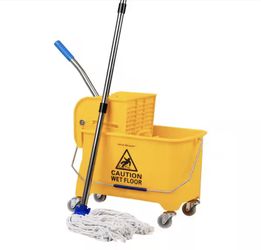 Mind Reader 5.5 Gal. Yellow Mop Bucket