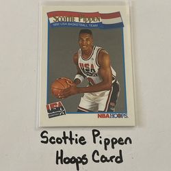 Scottie Pippen Chicago Bulls Hall of Fame Forward Hoops Card.