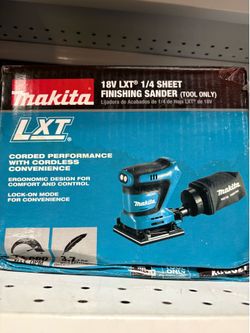 Makita new  1/4” sander 18v