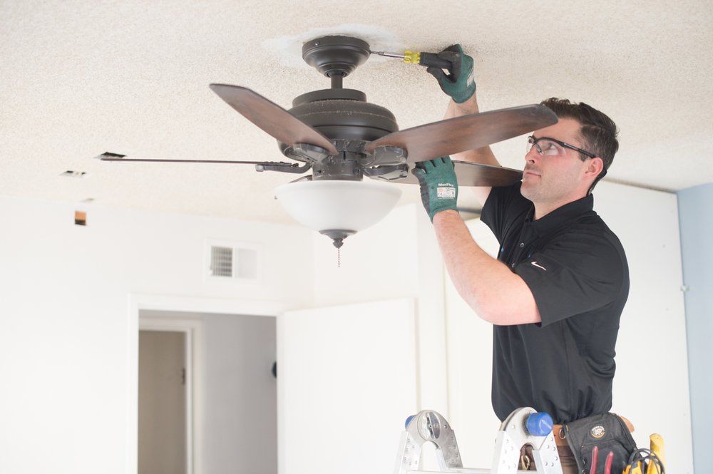 Ceiling fans, chandeliers and light fixtures installation