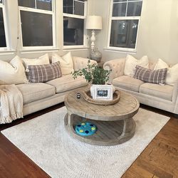 Beige sofa set