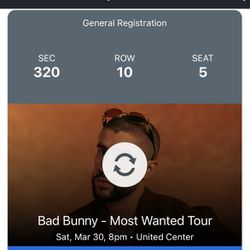 Bad Bunny Saturday Ticket Chicago 