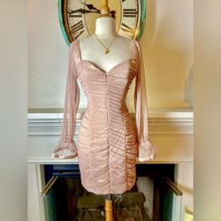 Haute Monde Ruched Off Sleeve Bodycon Dress