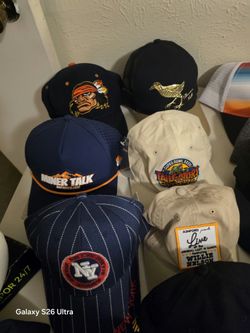 Helmets and hats and a football